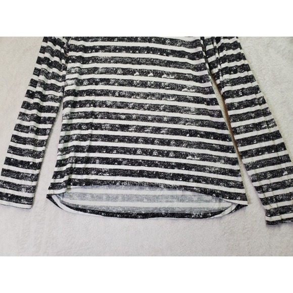 Neiman Marcus Shirt‎ Womens Medium Multi Striped Viscose Long Sleeve Round Neck - Picture 3 of 8